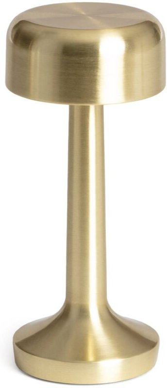 sweeek - LED Tischlampe für drinnen goldfarbenes Metall Ø9cm