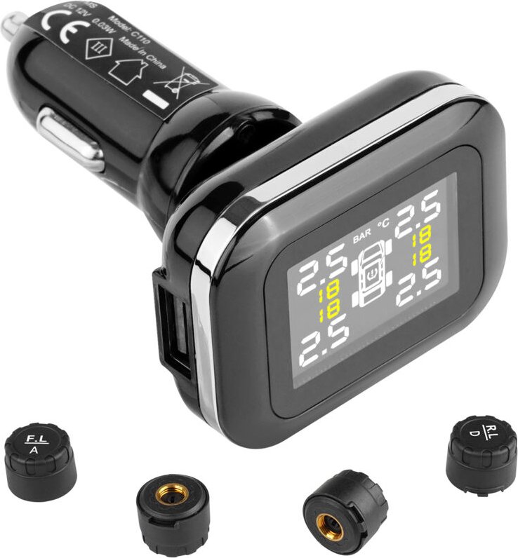 VEVOR Reifendrucküberwachungssystem für Wohnmobile, 7,3–87 psi Anhänger-TPMS, universelles kabelloses Autoalarmsystem wa...