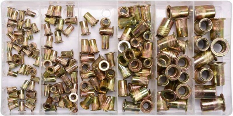 Satz Nietmuttern aus Stahl M3-M10, 150 Stück YT-36481 Yato