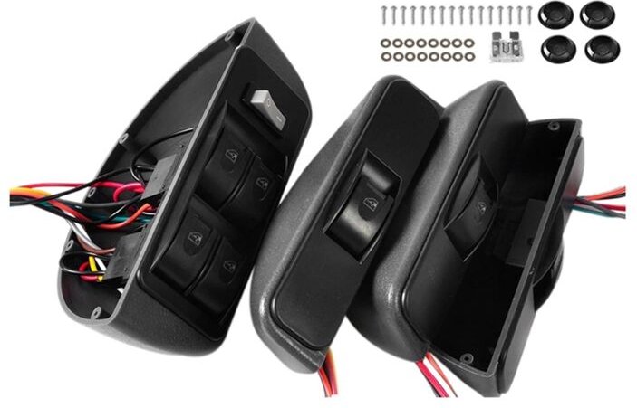 12V Auto Universal Crescent Power Fenster Schalter Kit 4-Tür Elektrische Lift