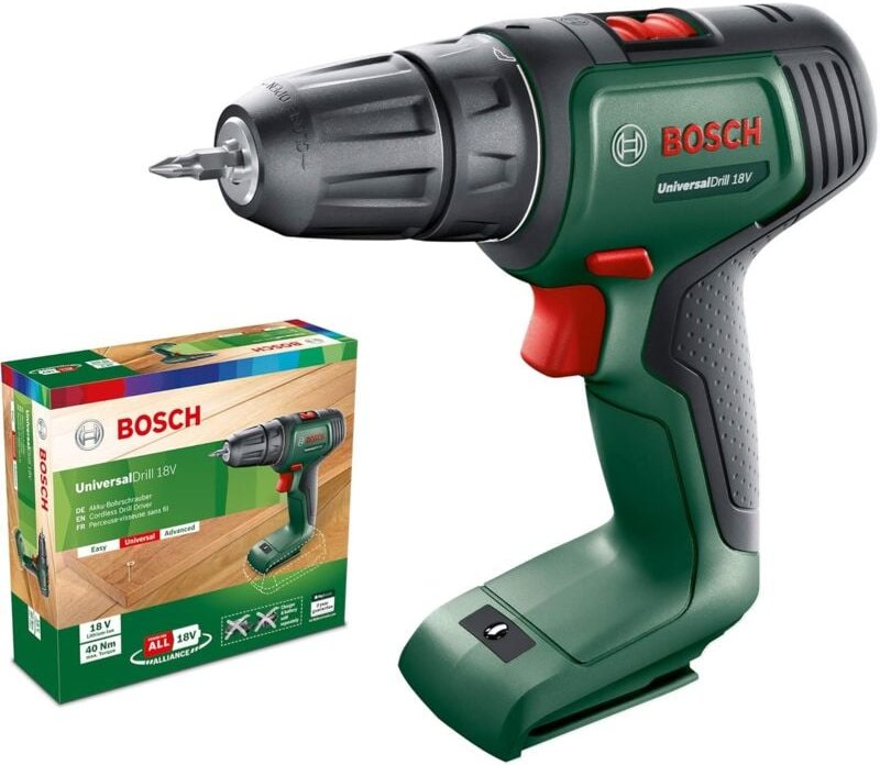 Akkuschrauber UniversalDrill 18V (ohne Akku, 18 Volt System, BohrØ in Holz 30 mm) - Bosch