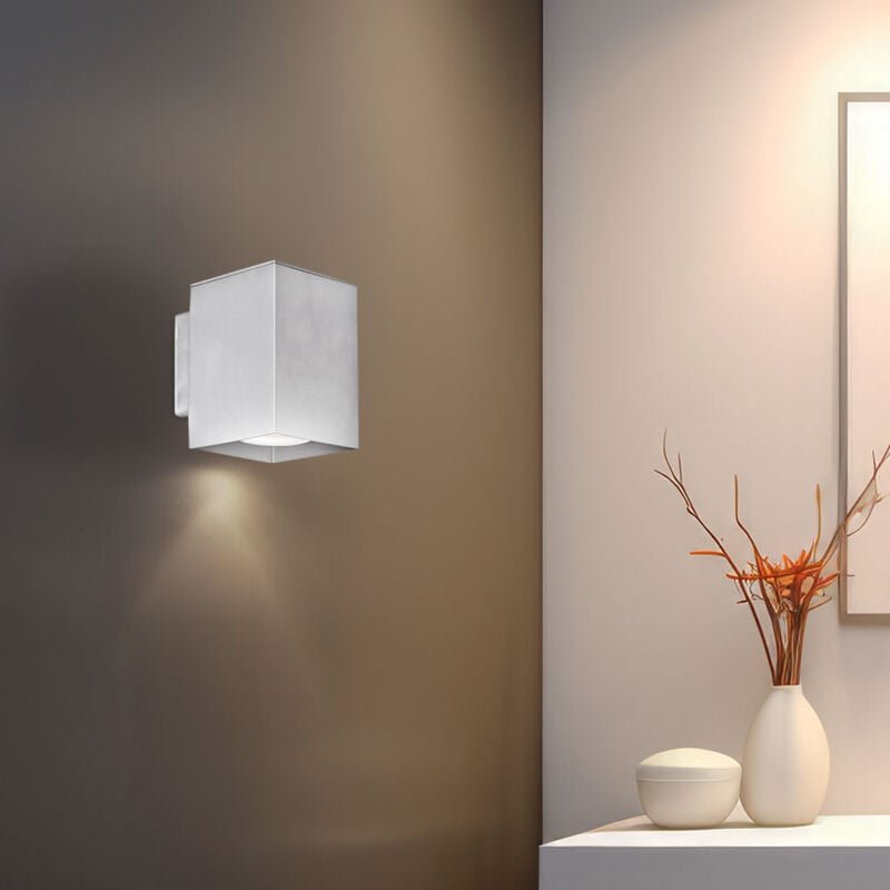 Thumbnail - Wandlampe silber Treppenhauslampe Flurleuchte Wohnzimmerlampe Wandleuchte, Aluminium, abwärts leuchtend, 3W 200lm warmwe...