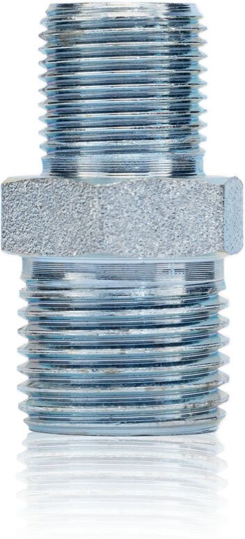 Rosfix Adapter GZ 1/4" auf GZ 3/8" – Edelstahl Verbindungsstück für Farbspritzgerät 400 bar 60° Dichtkonus Beidseitiges ...