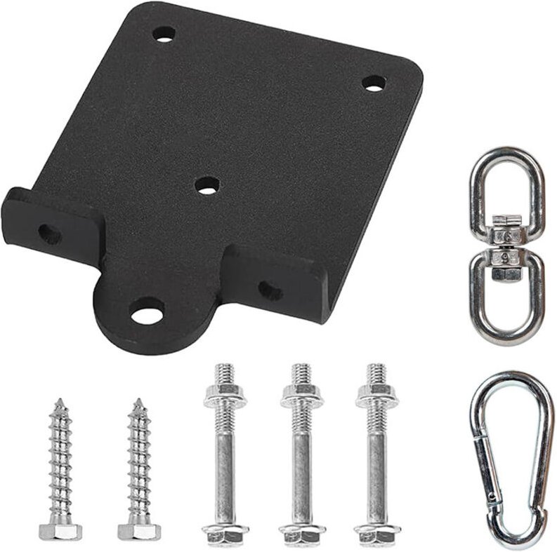 Haken, Boxsackhalterung, 360° drehbar, kann an Holzbalken von Wänden und Decken montiert werden.