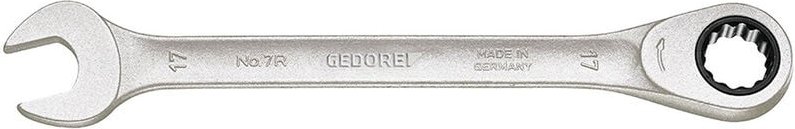 2297175 7 r 19 Knarren-Ring-Maulschlüssel Schlüsselweite (Metrisch) 19 mm - Gedore