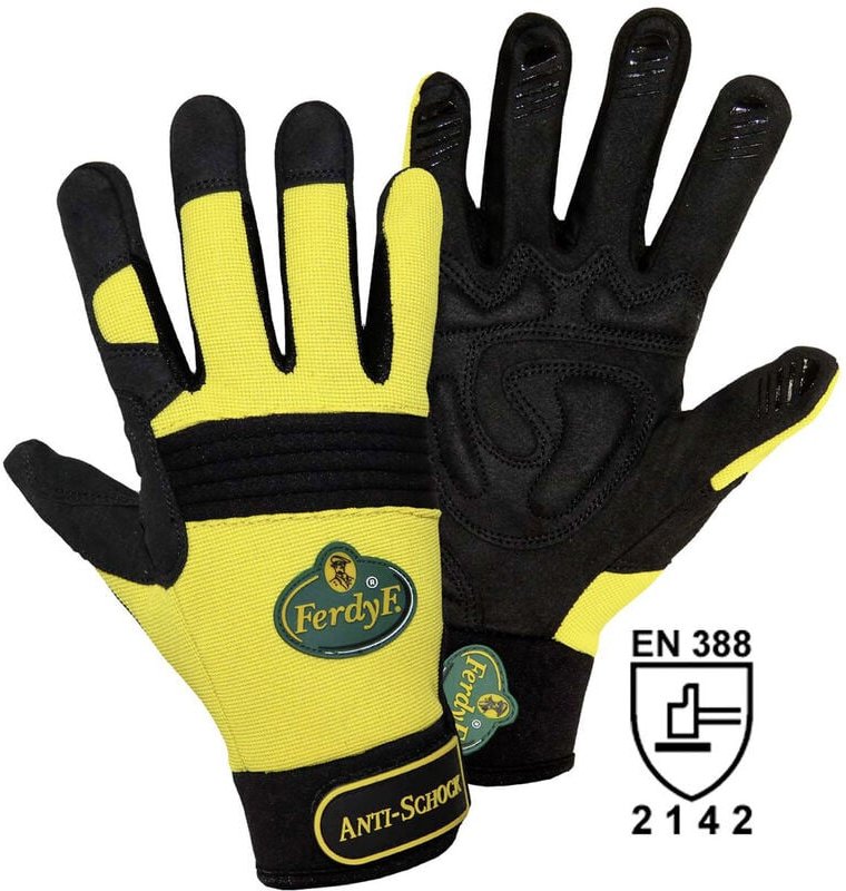 FerdyF. Mechanics Anti-Schock 1970-8 Clarino®-Kunstleder Montagehandschuh Größe (Handschuhe): 8, M E