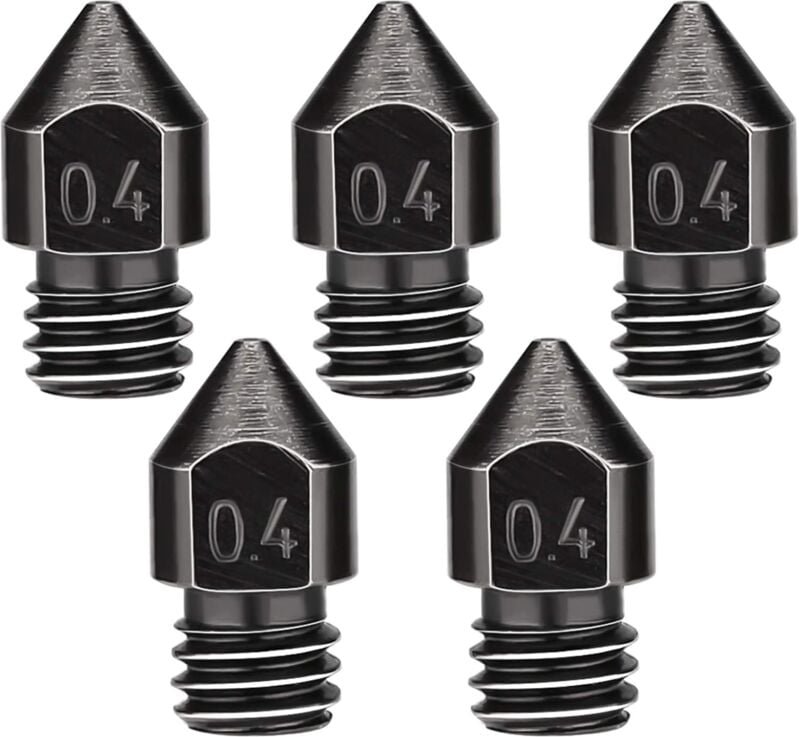 Stück Extruderdüsen 0,4 mm/1,75 mm, hochtemperaturbeständige 3D-Druckerdüsen für MK8