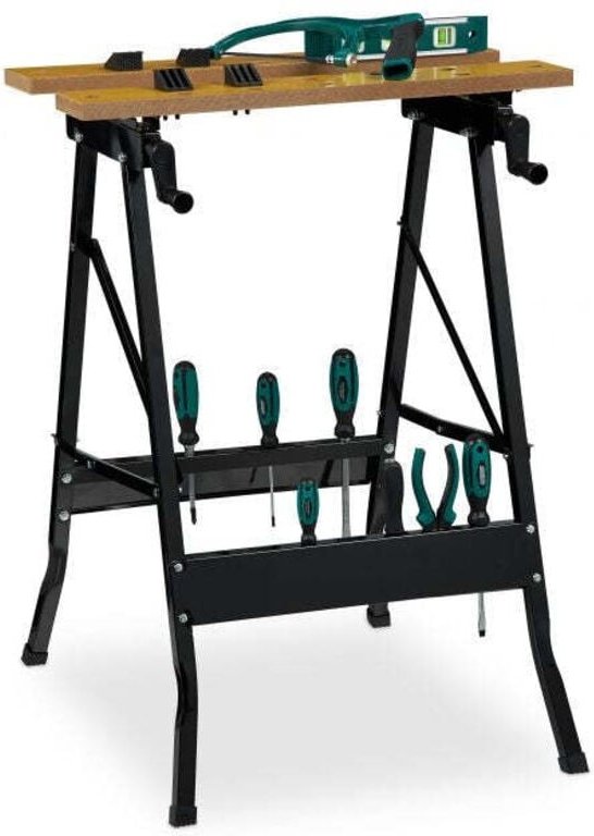 Klappbare werkbank aus stahl