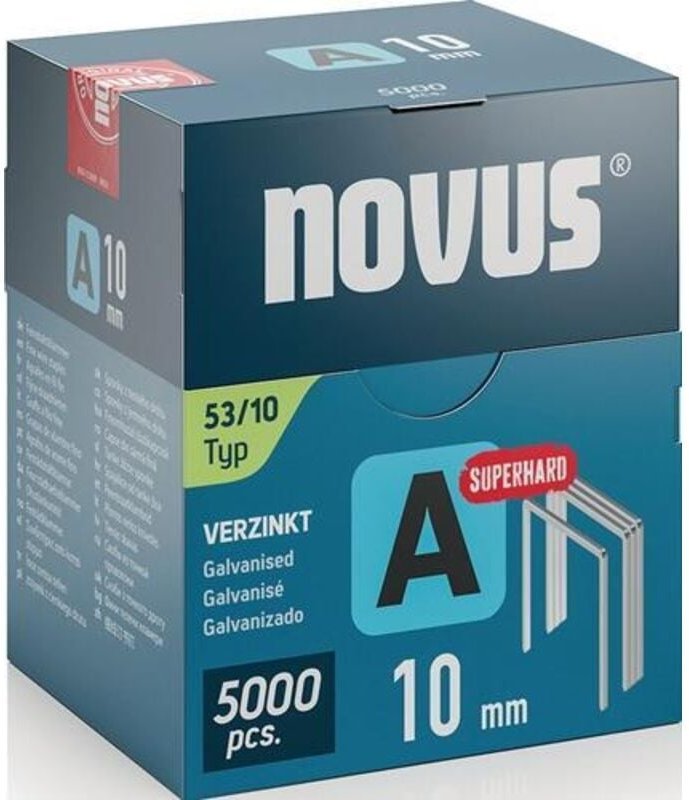 Novus - Tackerklammer Typ 53 10 mm 5000 Stück Feindrahtklammern