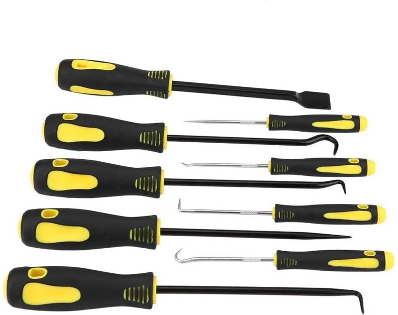 Schaberhaken-Set, 9-teiliges Werkzeugset zum Entfernen von Rohrverbindungen, Haken- und Meißelset aus Aluminiumlegierung...