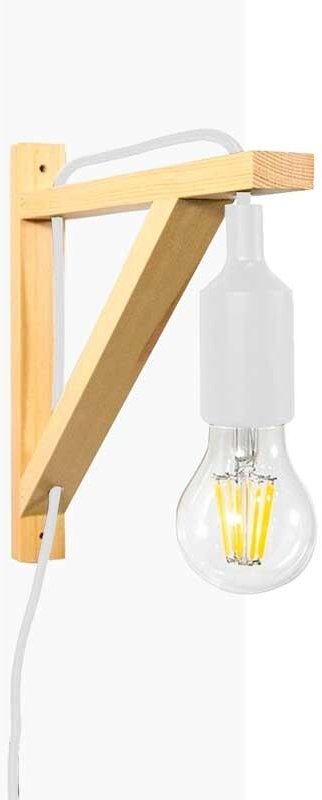 Skandinavische Wandleuchte 'yojo' -Holzdreieck und