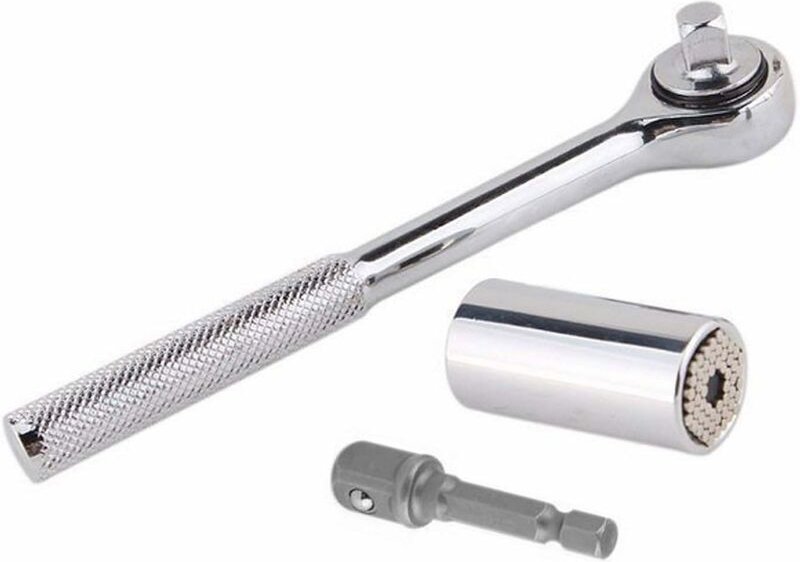 Clé DynamoméTriques,3pcs 7-19mm Clé à Douille Convertisseur de Couple Outil à Main Clé Adaptateur Drill Outil de RéParat...