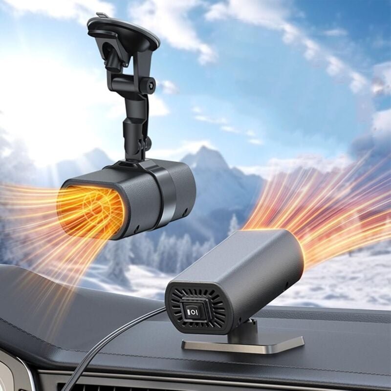 Auto-Heizung, 2-in-1, 12 v, 200 w, tragbarer Ventilator, 360° heiße und kalte Luft, verstellbar, Abtauung, Antibeschlag,...