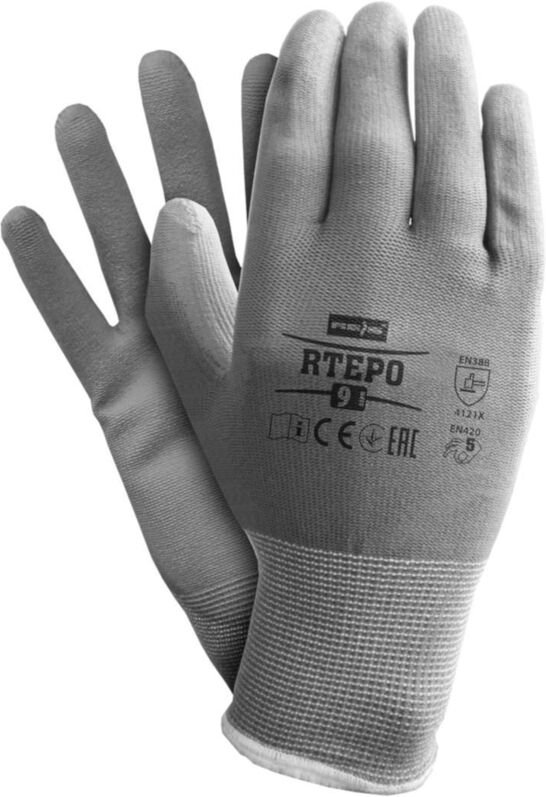 Arbeitshandschuhe PU Beschichtung grau 8