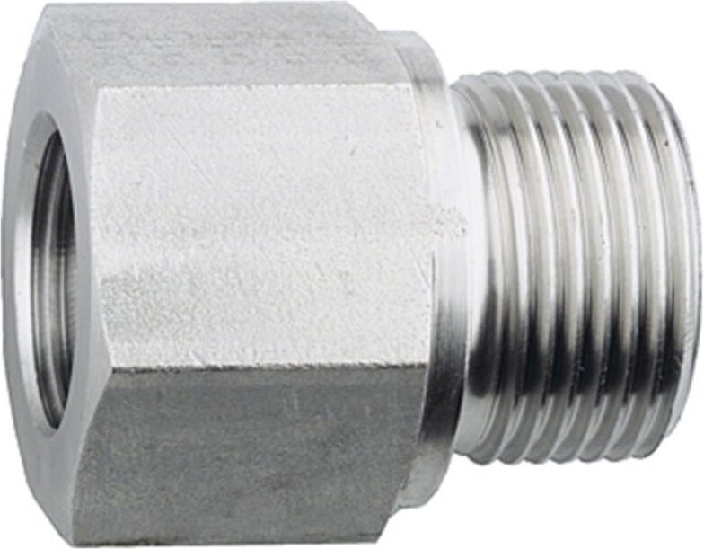 Lange Wechselreduzierung, g 1/4 a., g 1/8 i., Edelstahl 1.4571 - Riegler