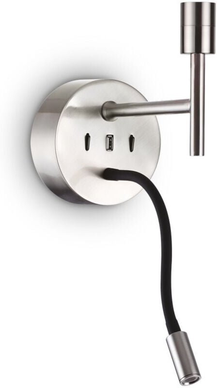 Ideal Lux - set up Wandleuchte + Leseleuchte Nickel ohne Schirm 3000K