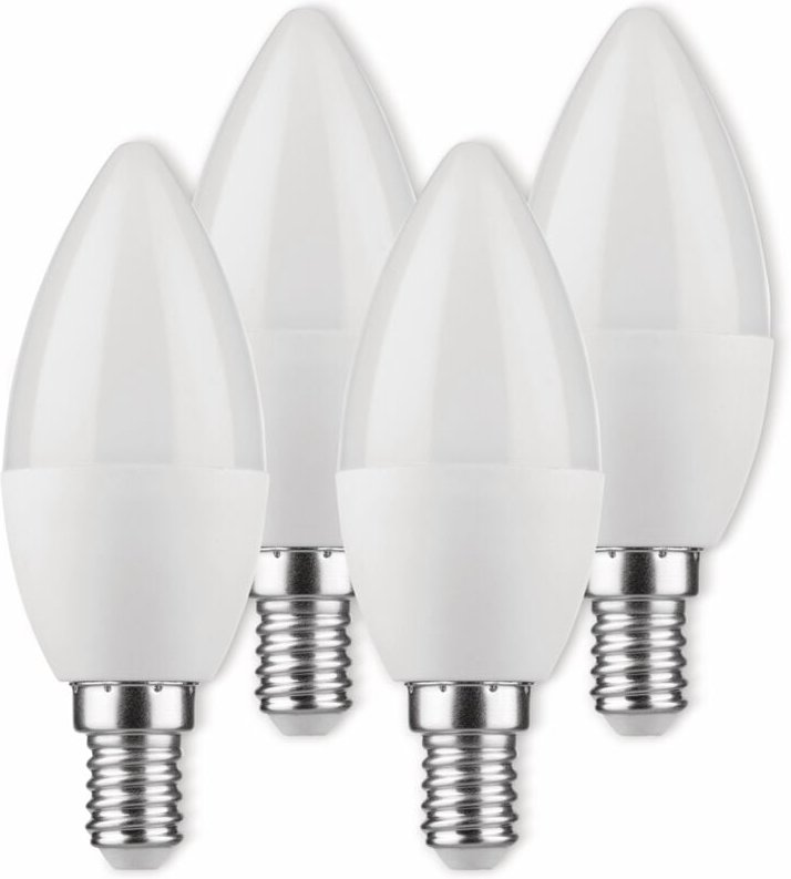 Muller Licht - müller-licht LED-Lampe, Kerzenform, 400258, E14, eek: f, 4,5W, 470 lm, 2700 k, matt, 4 Stück