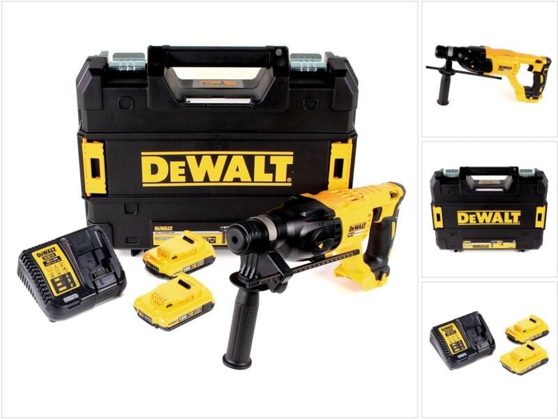 Dch 133 D2 Akku Kombihammer 18V 2,6J sds plus Brushless + 2x Akku 2,0Ah + Ladegerät + tstak - Dewalt