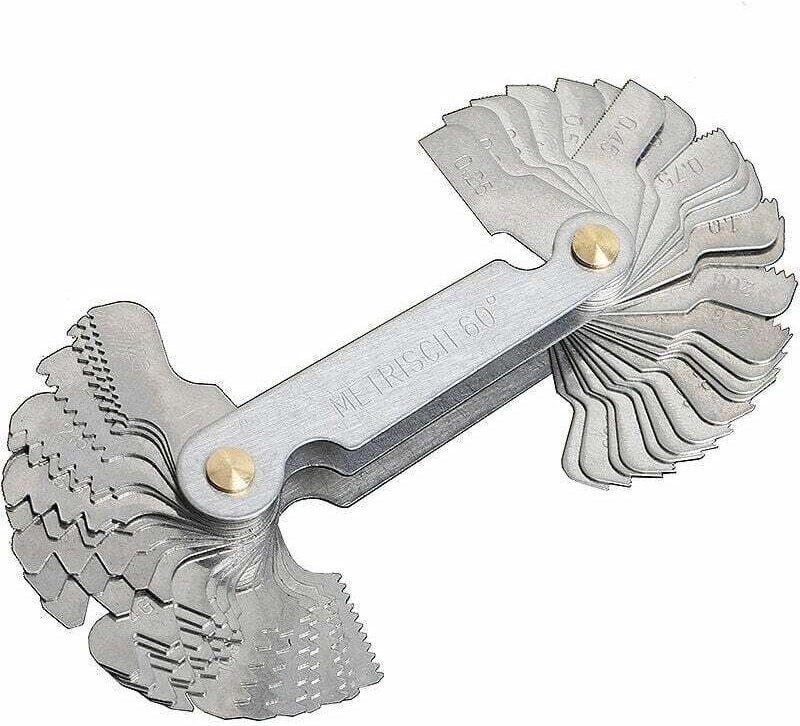 Shining House - Gewindekamm, metrische Gewindelehre, 58 Klingen, Stellschraube, Steigung, Gewindeschneidlehre, metrische...