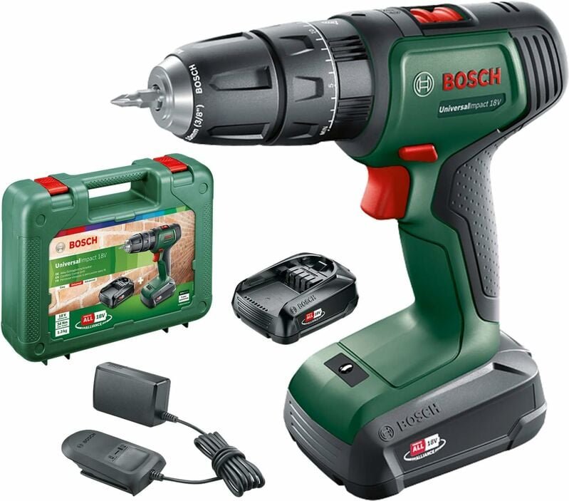 Akkuschrauber UniversalImpact 18V (2 Akku, 18 Volt System, BohrØ in Holz 30 mm) - Bosch