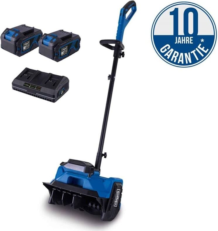 Akku Schneefräse BC-SNB400-X +2x 4,0 Ah Akkus + Doppellader sdbc 4.5 a - Scheppach