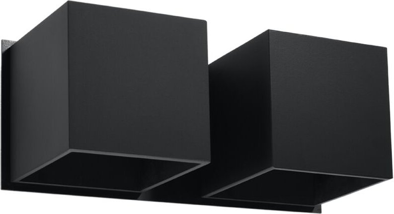 Twin Square Up & Down Wall Lamp Black G9 Twin Square Up & Down Wandleuchte Schwarz G9