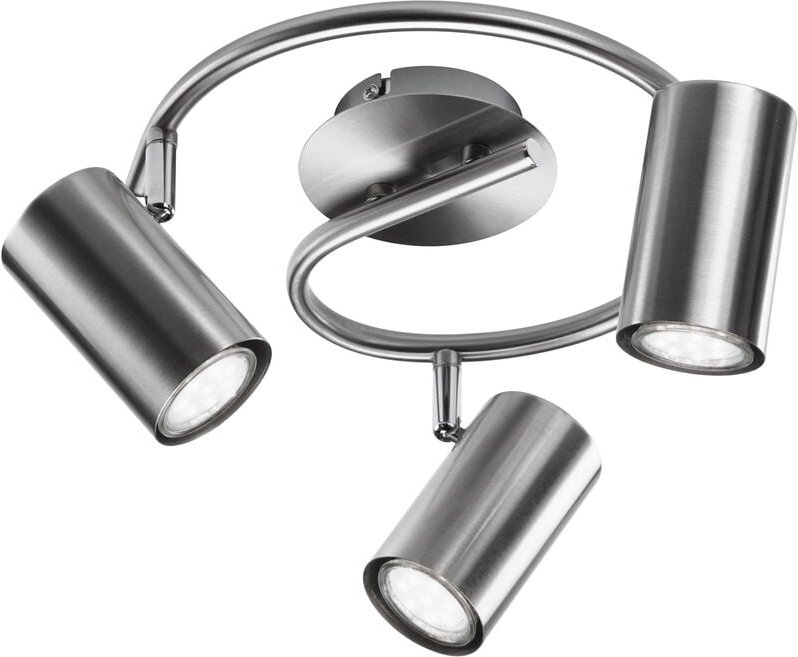 Meinewunschleuchte - Moderner led Deckenstrahler fainas 3-flammig Silber matt, ø 25cm