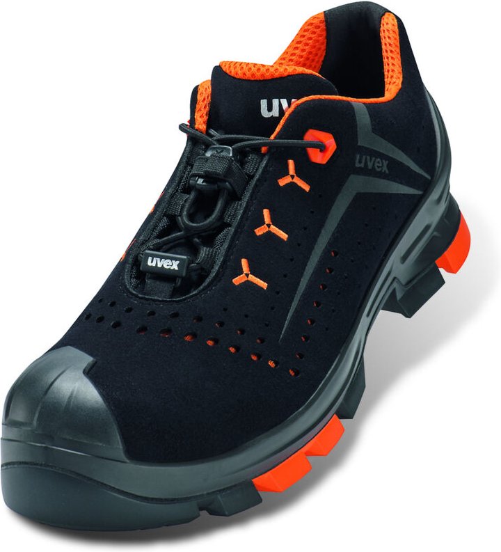Uvex - 2 Sicherheits-Halbschuh gelocht Gr.39 W11 S1PL esd sr schwarz/orange 6501.2