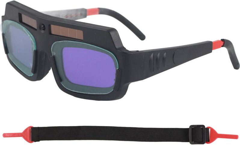 Eosnow Solar-Auto-Verdunkelungs-Schweißbrille, Anti-Strahlungs-Schutzbrille, verstellbarer Schweißerschutz, Blendung