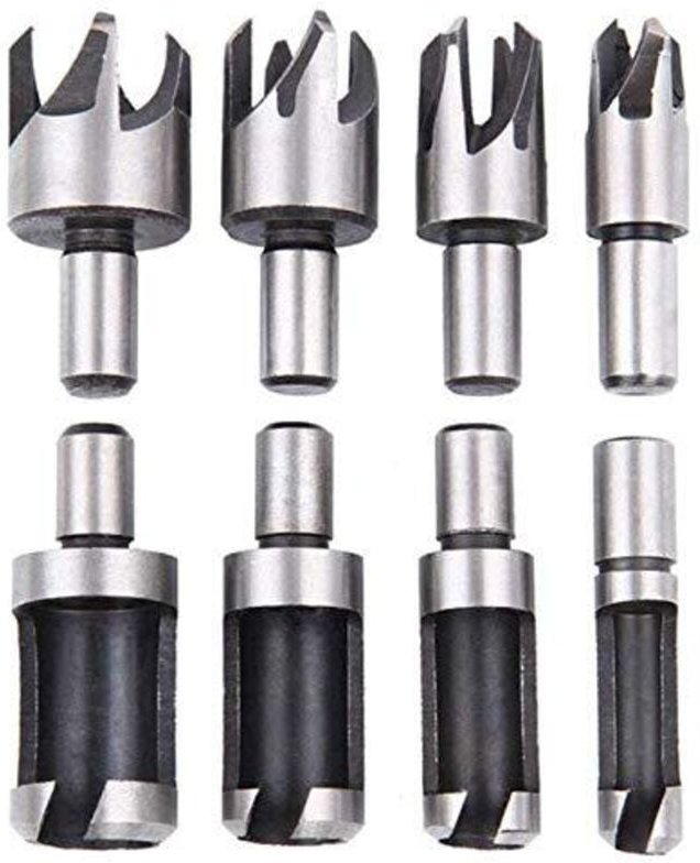 Shining House - 8-teiliges Holzbohrer-Set aus Hartstahl, 6 mm/10 mm/13 mm/16 mm