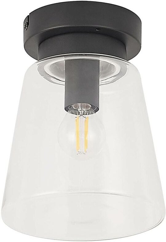 Carmalin Deckenleuchte aus Glas - Schwarz matt - Lindby