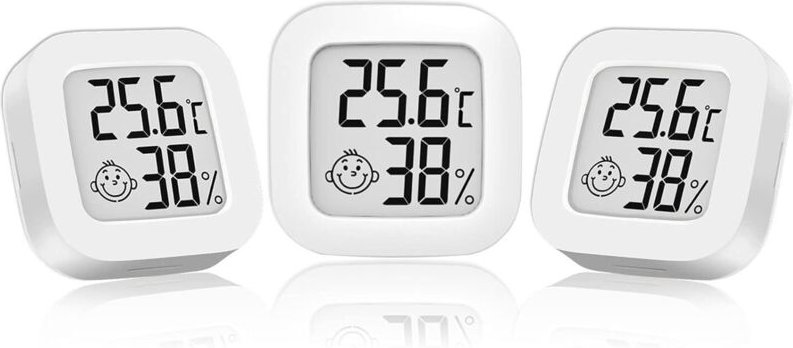 Innenthermometer Innen-Hygrometer, Mini-Hygrometer, digitales Außenthermometer, Innenthermometer für Zuhause, Terrarium,...