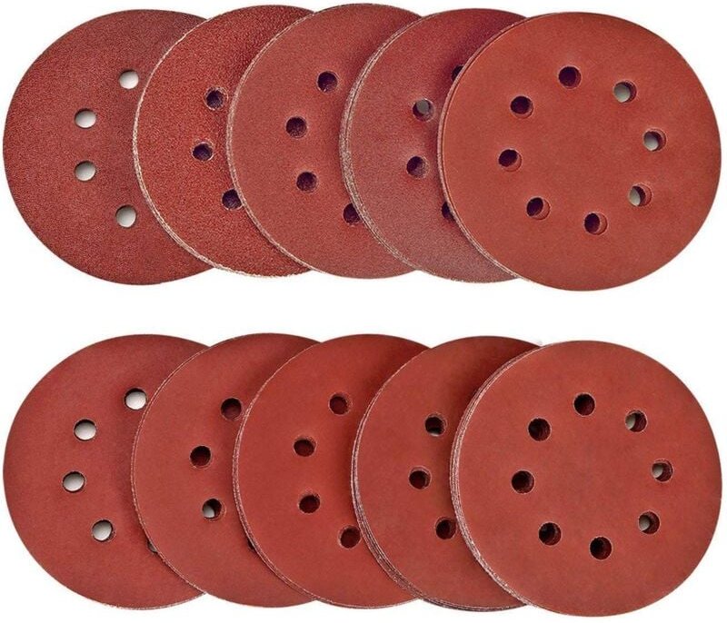 100 Stück 150 mm Schleifscheiben, Schleifteller, 40/80/120/180/320/600/800/1000/1500/2000 Schleifpapier (10 Scheiben pro...