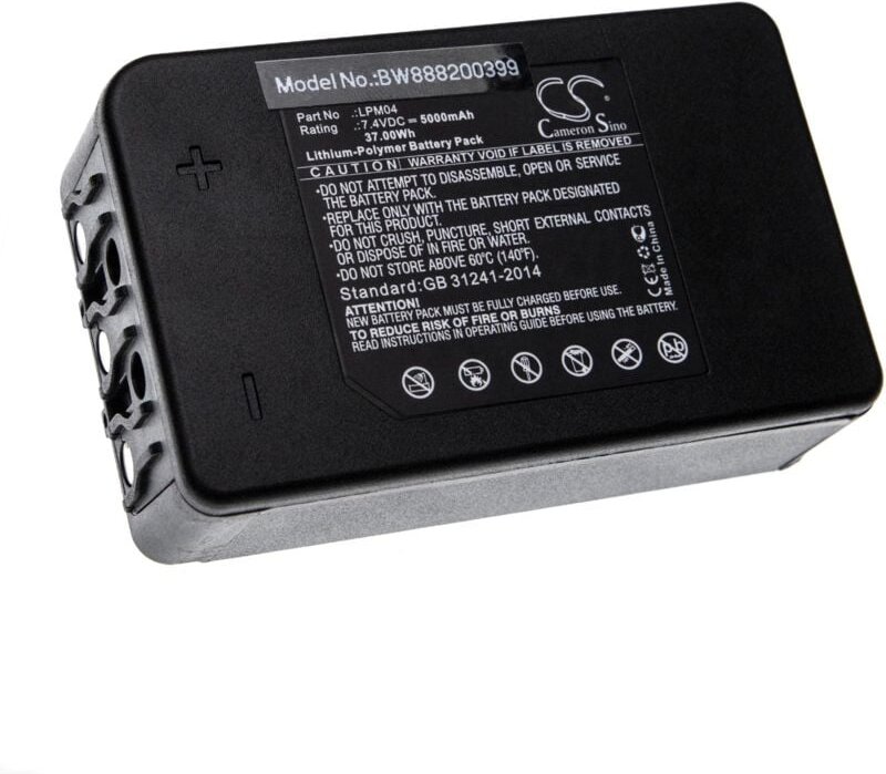 Akku Ersatz für Autec R0BATT00E12A0, LPM04 für Industrie-Funkfernsteuerung Fernbedienung (5000 mAh, 7,4 v, Li-Polymer) -...