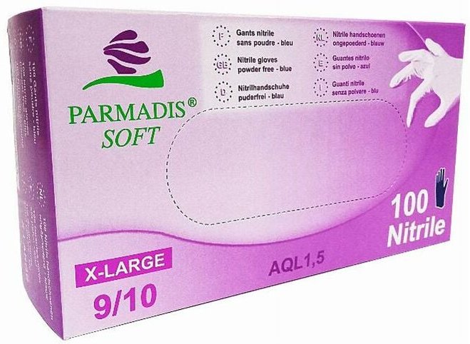 Cristal Distribution - Box mit 100 Nitrilhandschuhen t.m 7/8 cristal hygiene Einweghandschuhe EN374 - FGNITRI7