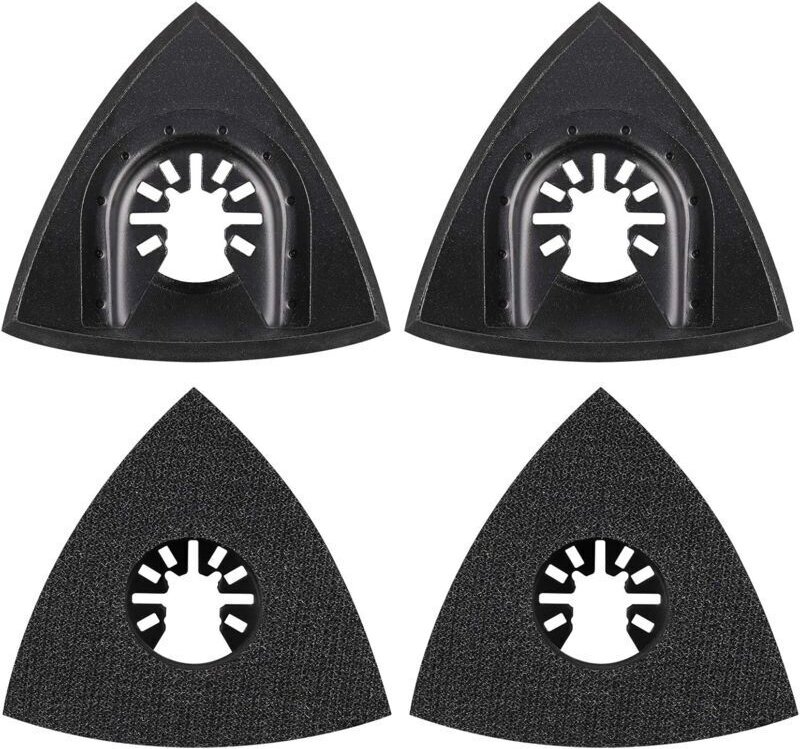 4-teiliges 80-mm-Schleifpad-Set, Zubehör für Multifunktionswerkzeuge, Montageplatte, Multifunktionswerkzeug-Schleifschei...