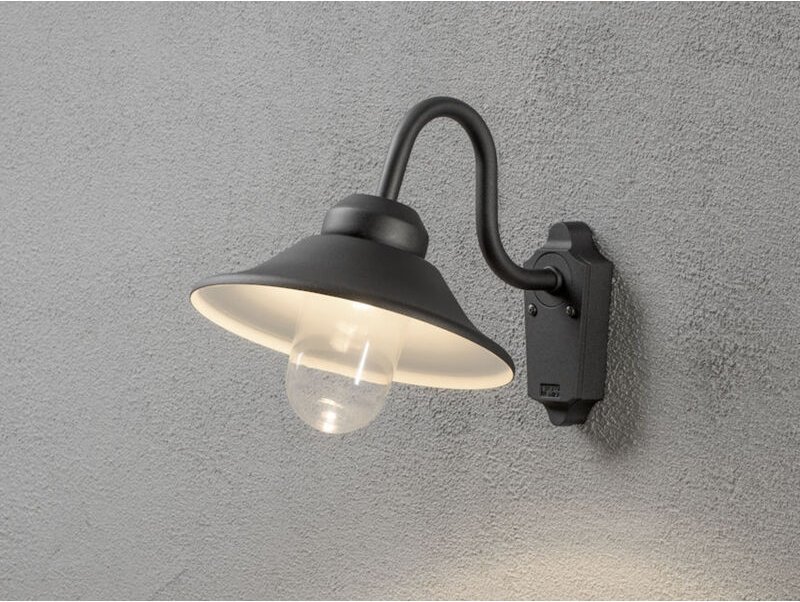 Led Außenwandleuchte vega im Landhausstil Schwarz, Höhe 30cm