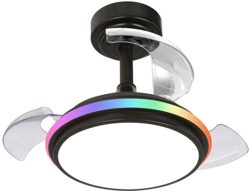 Cristalrecord - Antila Mini xs rgb LED-Lüfter Schwarz 40W 3500Lm cct Dim