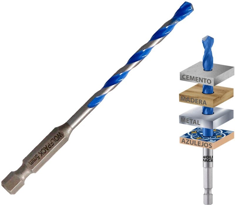 Universal-Sechskantbohrer ø 5,0 mm. (Blister 1 Stück)