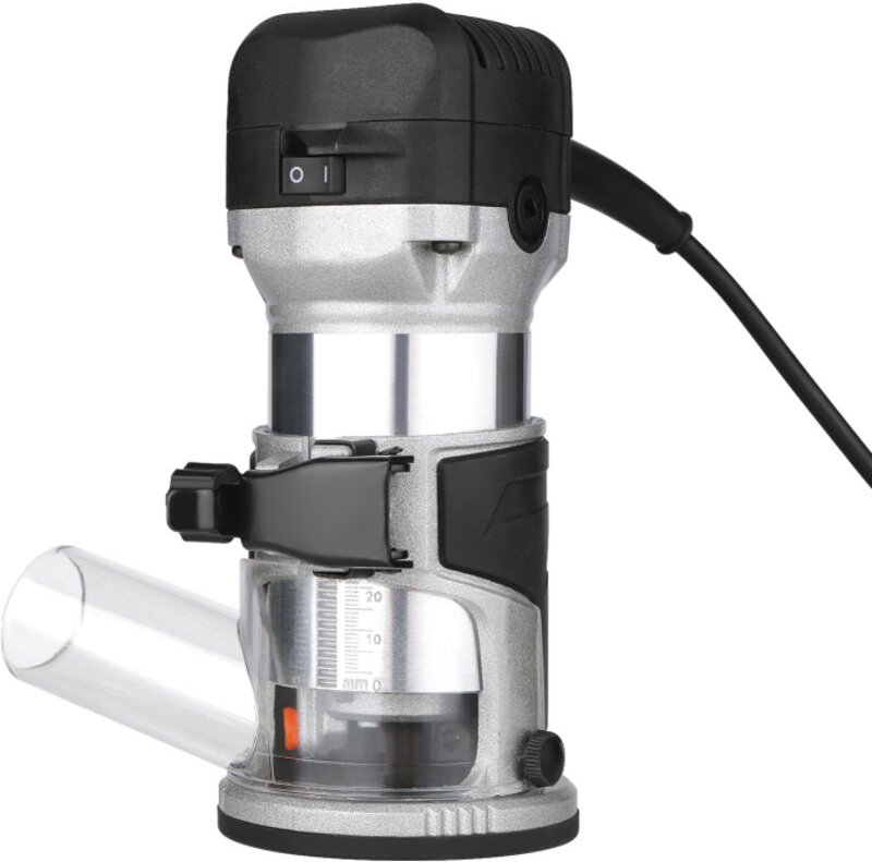 Fresatrice 220V 2000W con 6 velocità variabili, pinze 6,35mm e 8mm e kit utensili per lavorazione legno (fresatura, scan...