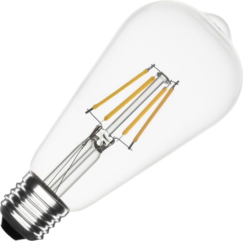 LED-Glühbirne Filament E27 6W 720 lm ST64 No Flicker 2700K Warmweiß
