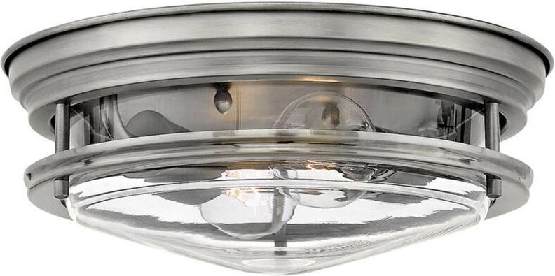 Deckenleuchte Badezimmerleuchte Deckenlampe Antik Nickel Glas 2-flammig IP44