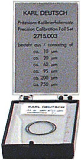 Karl DEUTSCH Kalibrierfolien-Satz, 6-teilig, Typ: A