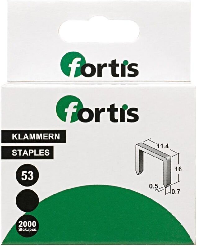 Feindrahtklammer 14 mm, 2000 Stk. - Fortis