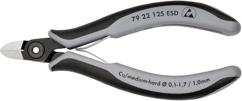 79 22 125 esd esd Seitenschneider ohne Facette 125 mm - Knipex