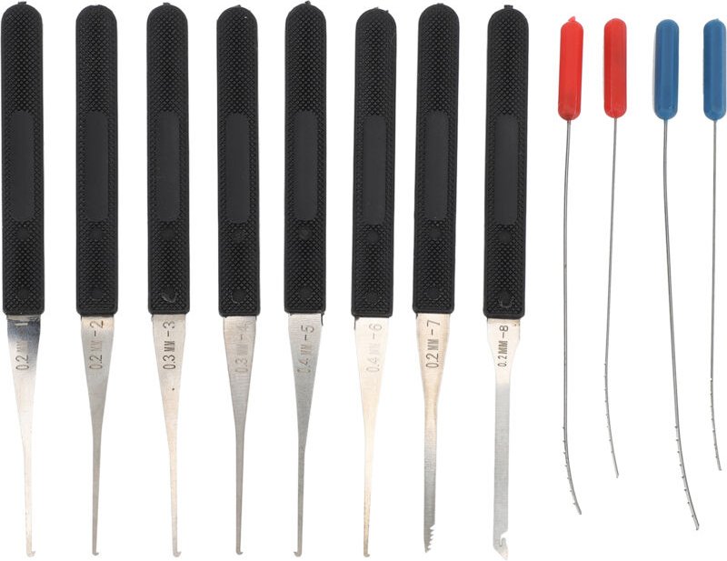 12-teiliger Abzieher für abgebrochene Schlüssel, 0,2–0,4 mm, Abzieher für abgebrochene Schlüssel, Pick-Tool-Set für Repa...