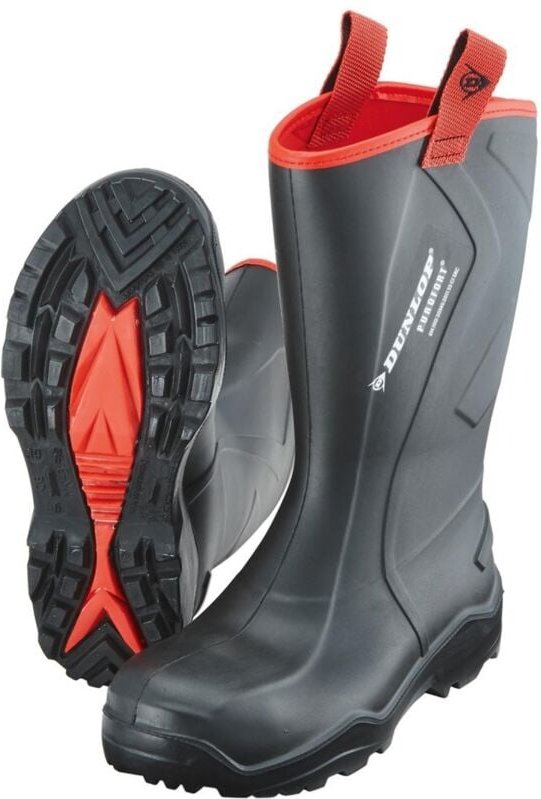 Sicherheitsstiefel schwarz purofort + rugged full safety, S5, EU-Schuhgröße: 45 - Dunlop