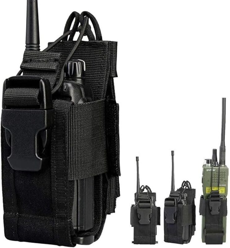 Taktisches Radio Holster Halter, Radio Tasche für Weste, Universelle Verstellbare Walkie Talkie Hülle, Militär Radio Hal...