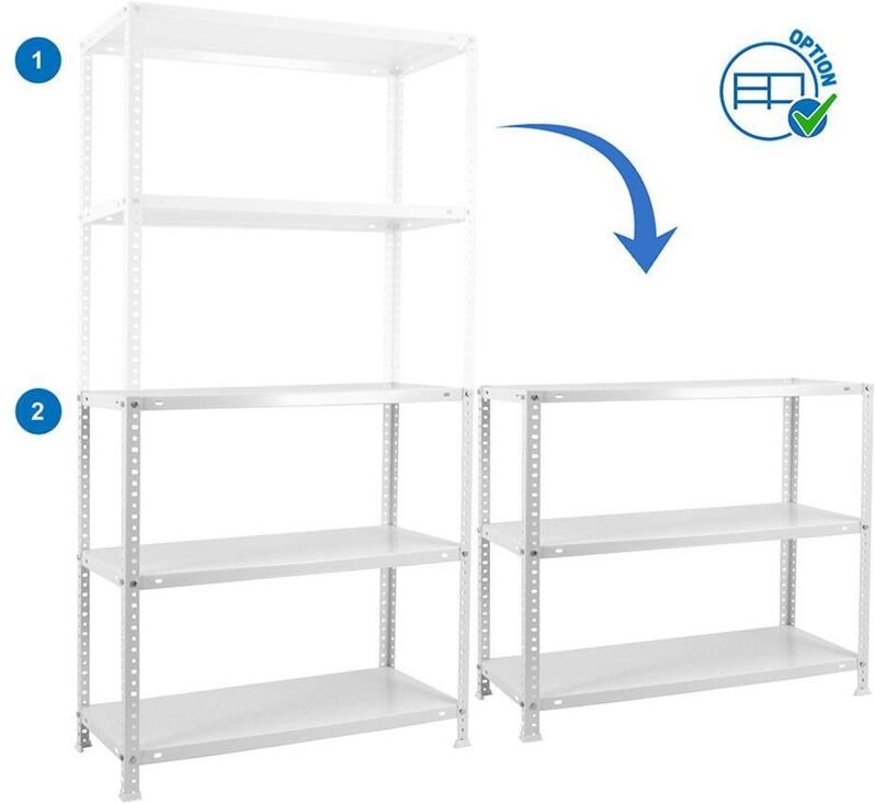 Metallregale KIT COMFORT MINI 5/400 WEIß