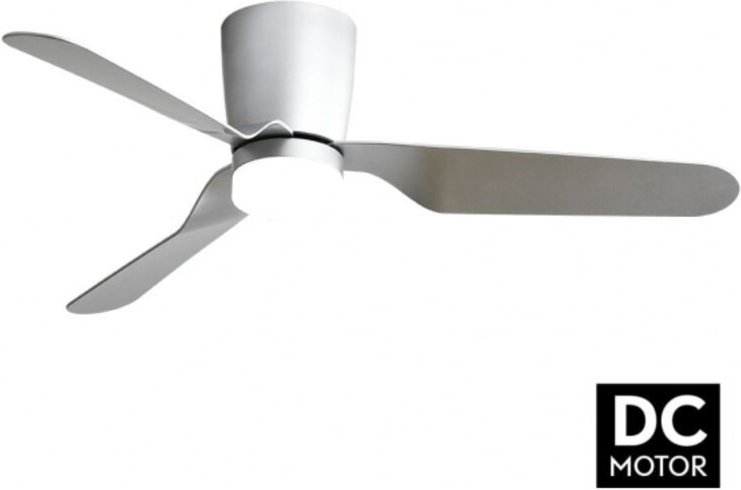 Fabrilamp - todolampara - Fan de Deckenventilator mit Licht led 18W Motor dc Modell kochi Farbe Silber, 3 Schattierungen...